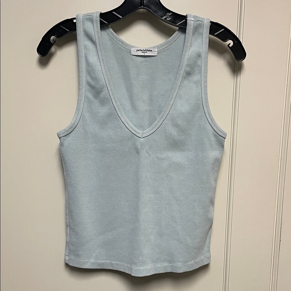 Perfect White Tee Maria Iced Aqua Tank - Picture 2 of 6